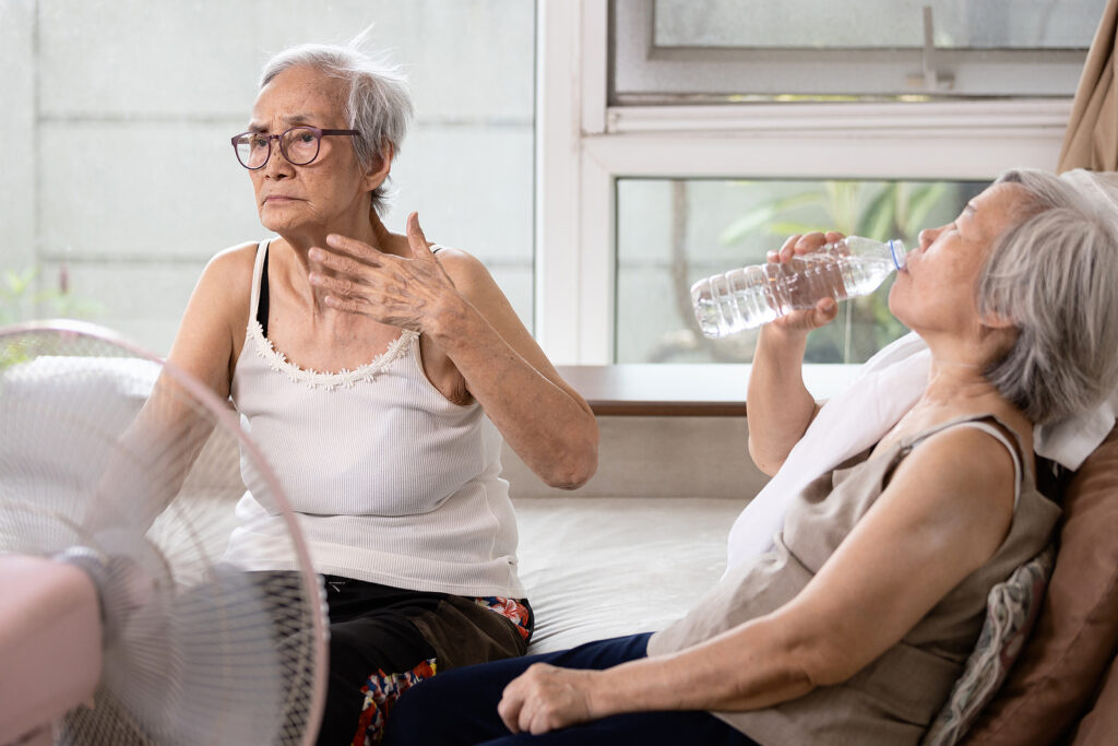 Personal care at home can help your elderly mom stay cool in the summer.